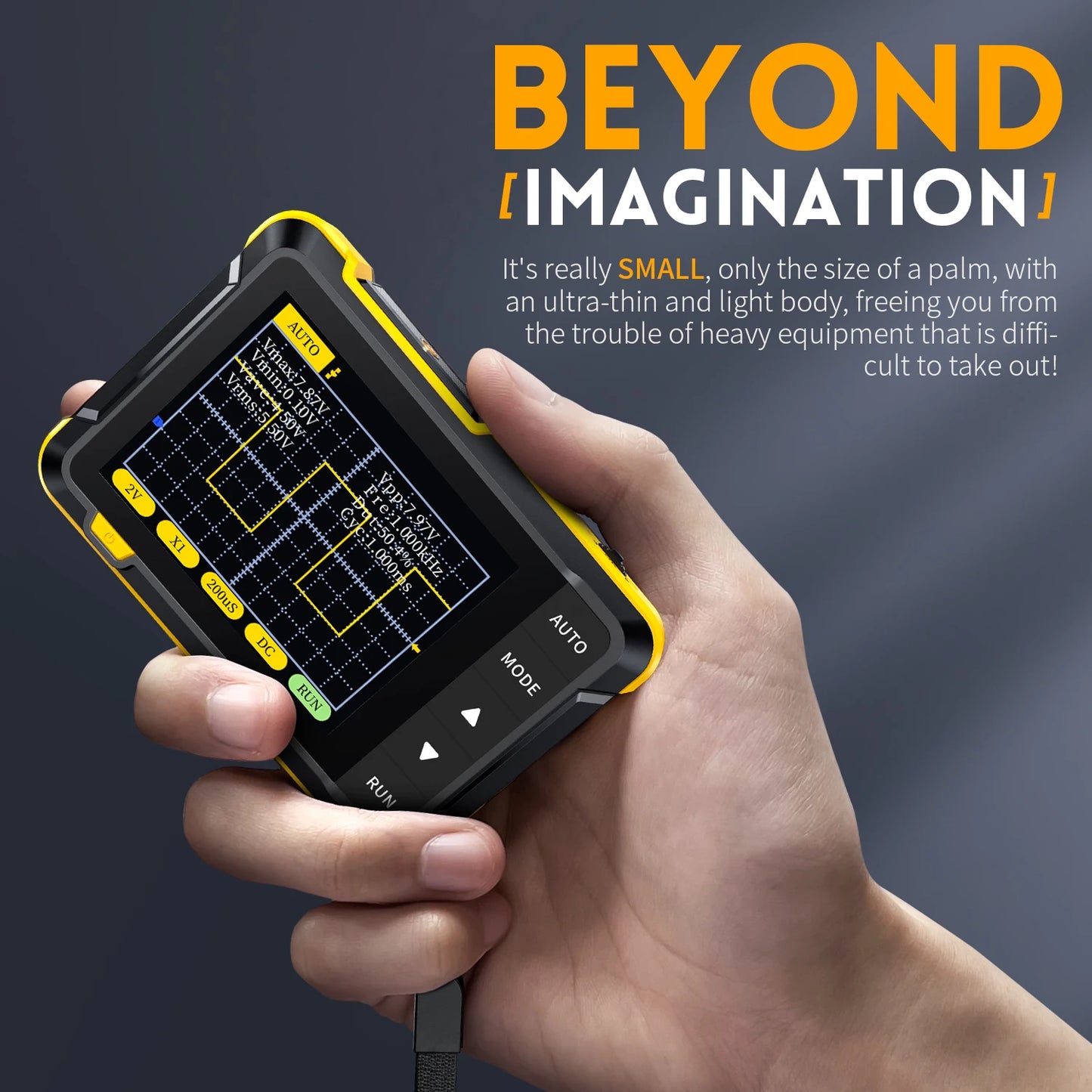 FNIRSI DSO152 Portable Mini Handled Digital Oscilloscope Auto 200KHz Bandwidth 2.5MSa/s Sampling Rate Electronics Repair Tools