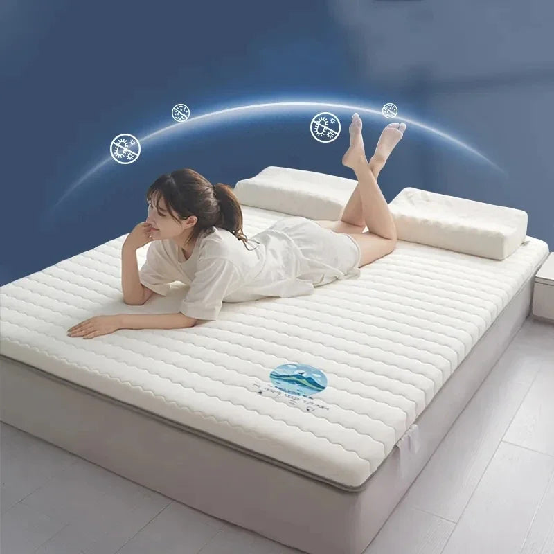 Mattress Topper Knitted Cotton Soft Foam Tatami Mattresses Intercalated Latex Thickened Sponge Cushion Folding Mattresses Mat