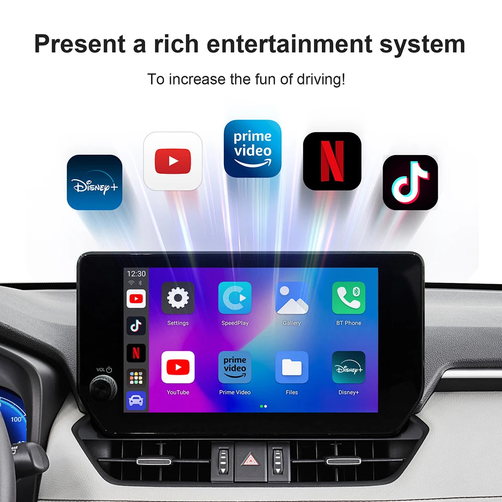 Android 13 CarPlay TV Box Wireless CarPlay Android Auto Adapter Car Multimedia Smart AI Box Support Netflix YouTube