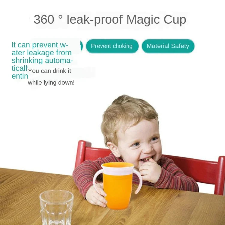 Magic Baby Cups Can Be Turned Baby Learning Drinking Cup Leakproof Child Water Cup Bottle 240ml Copos Learning Cup Baby Cup
