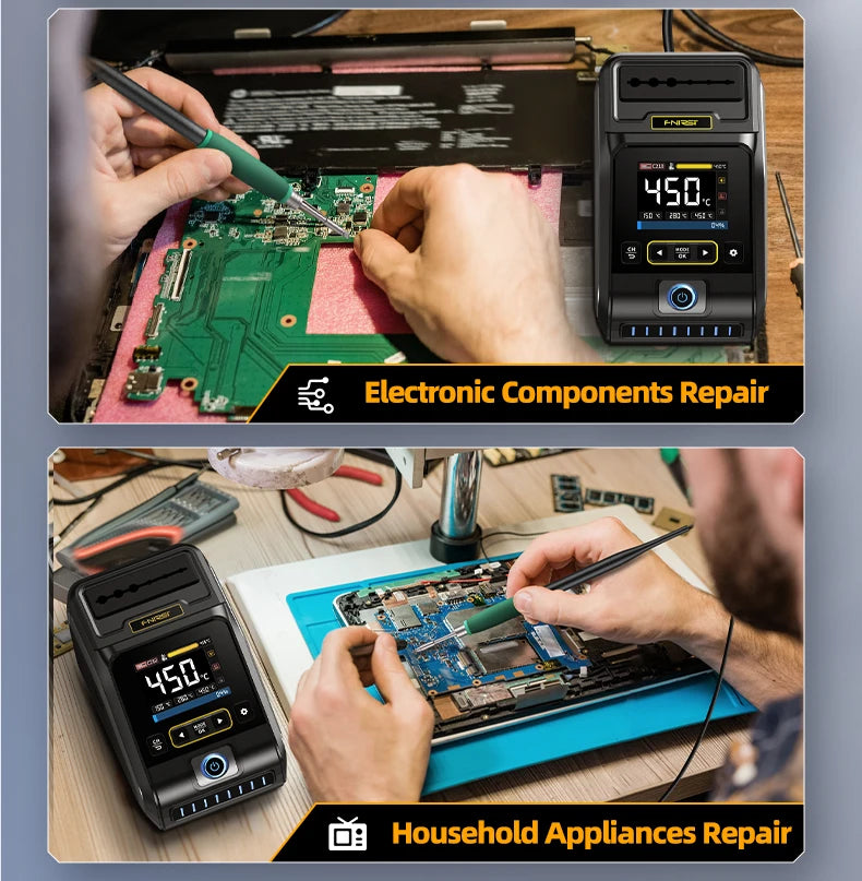 FNIRSI DWS-200 200W Rework Soldering Station C210/C245 Handle with Soldering Helping Hand Electronic Welding Repair Solder Tools