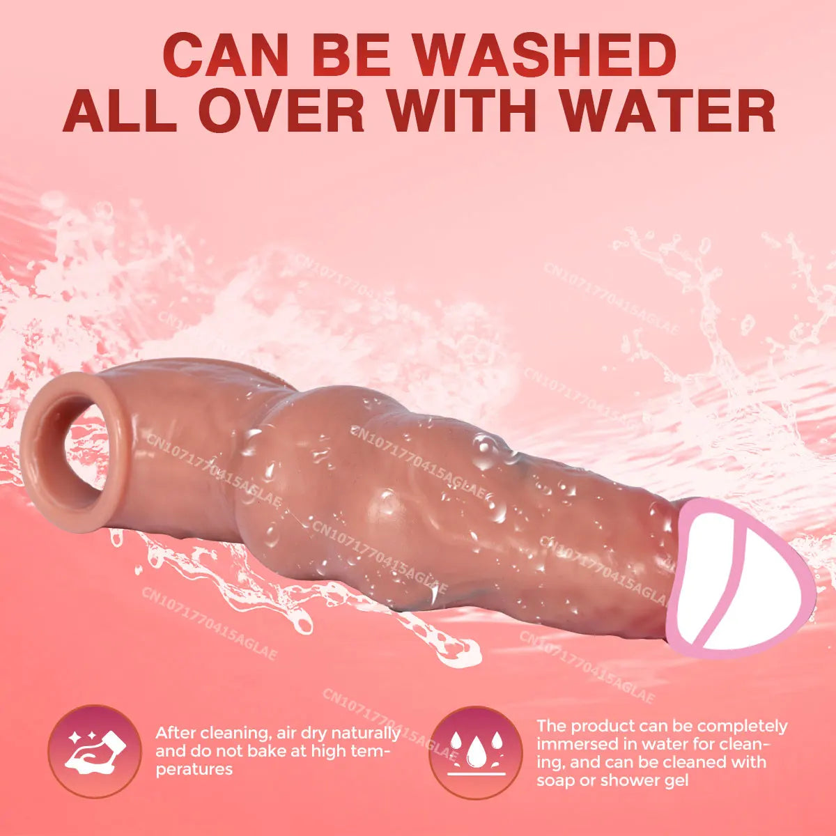 HESEKS Silicone Penis Sleeve Extender Realistic Hollow Dildo Reusable Cock Enhancer Ring Large Condom Male Sex Toys for Men 18+