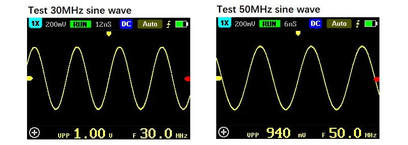 FNIRSI 5012H Handheld Digital Oscilloscope 500MS/s Sampling Rate 10MHz Analog Bandwidth 2.4 Inches Support Waveform Storage