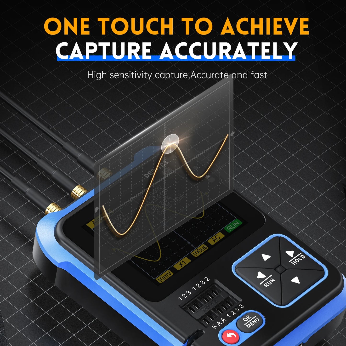 FNIRSI DSO-TC3 Portable Digital Oscilloscope Transistor Tester 3 in 1 Multi-function Multimeter Diode Voltage LCR Detect PWM Out