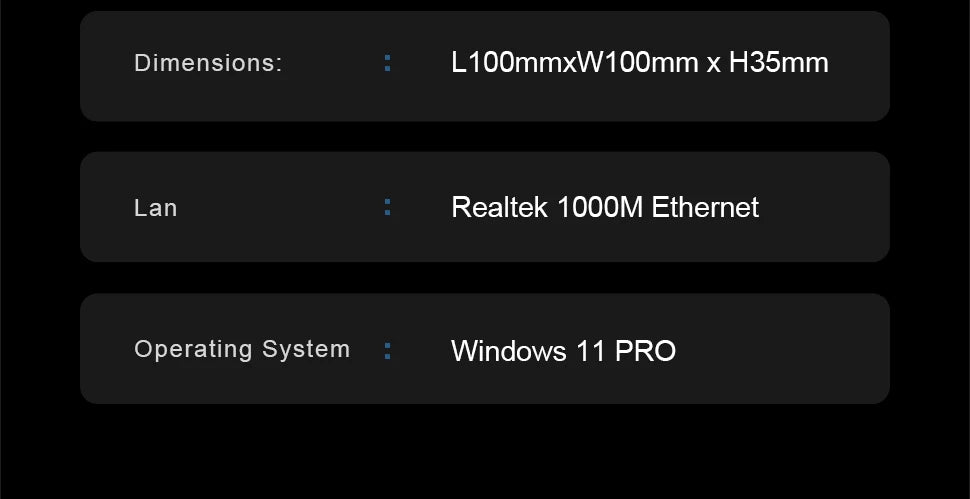T10 Mini PC Intel Alder Lake N150 Windows 11 Ultra Small Pocket Computer 4K 60Hz Output Wifi5 BT4.2