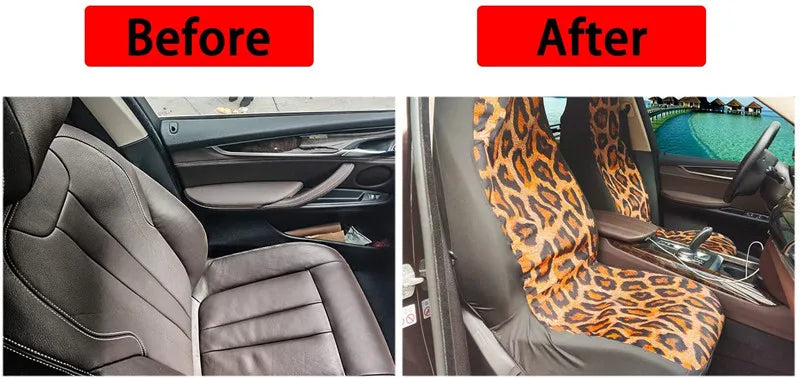 Dog Paw Print Car Seats Cover Full Set 4Pcs Front/Back Seat Protector Custom Black Auto Interior for Woman Men Cartoon Footprint