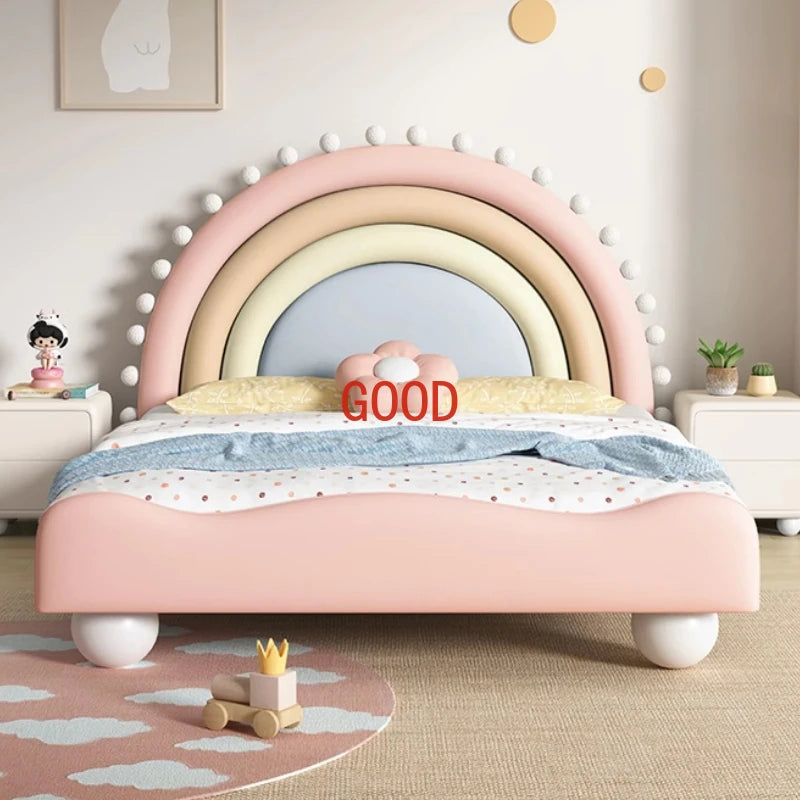 Cute Princess Children Beds Mattress Modern Pink Comferter Bed Luxury NairoMarket