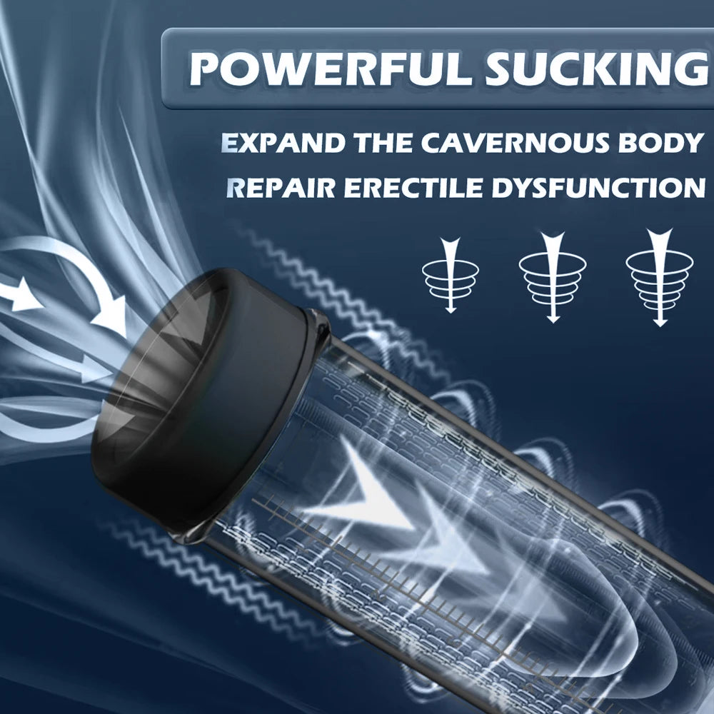 Electric penis pump expanding simulation vacuum pump expanding extension pump male masturbator penis bigger coach adult sex toys