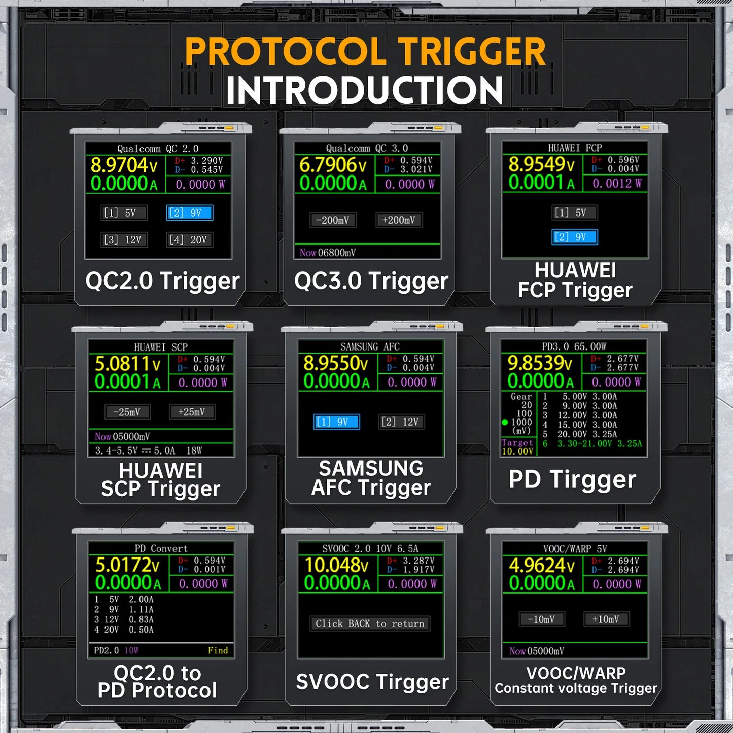 FNIRSI-FNB48P Ammeter Voltmeter USB Tester TYPE-C Fast Charge Detection Trigger Capacity Ripple Measurement with CNC Metal Shell