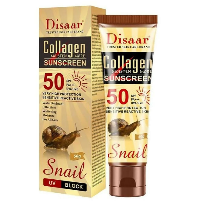 Disaar Snail Collagen Sunscreen Cream SPF50+ - 50g