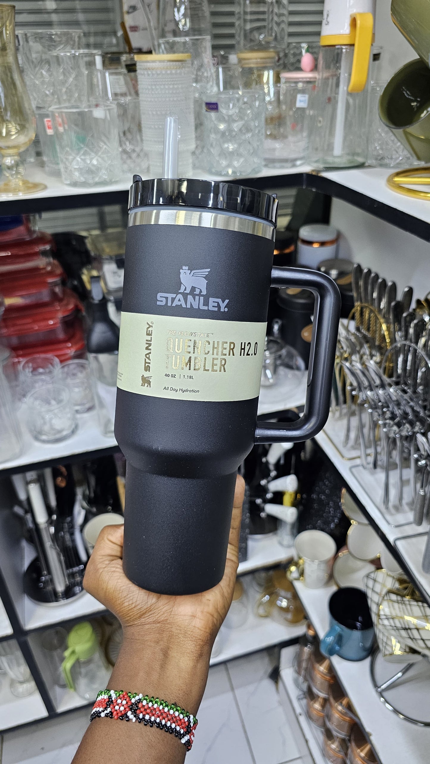 Stanley Cup Stainless Steel Tumbler With Handle & Straw Lid, Insulated Reusable Stainless Steel Travel Mug