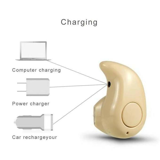 Mini Wireless Bluetooth Stereo Earphone Headphone - Black