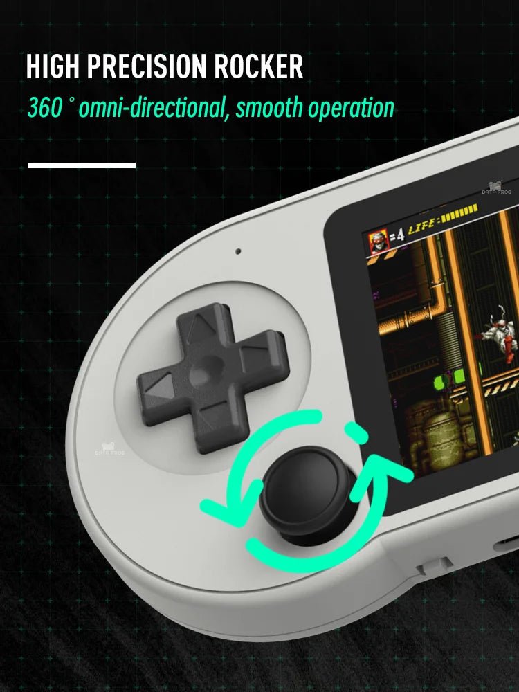 DATA FROG SF2000 Portable Handheld Game Console 3 Inch IPS Retro Game Consoles Built - in 6000 Games Retro Video Games For Kids -