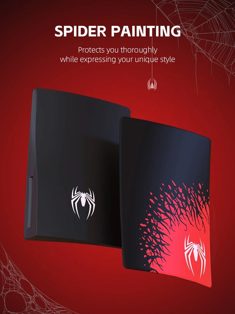 Data Frog Spider Faceplate for PS5 Disc Replacement Shell Accessories for Playstation 5 Protective Cover Hard Plate Housing -