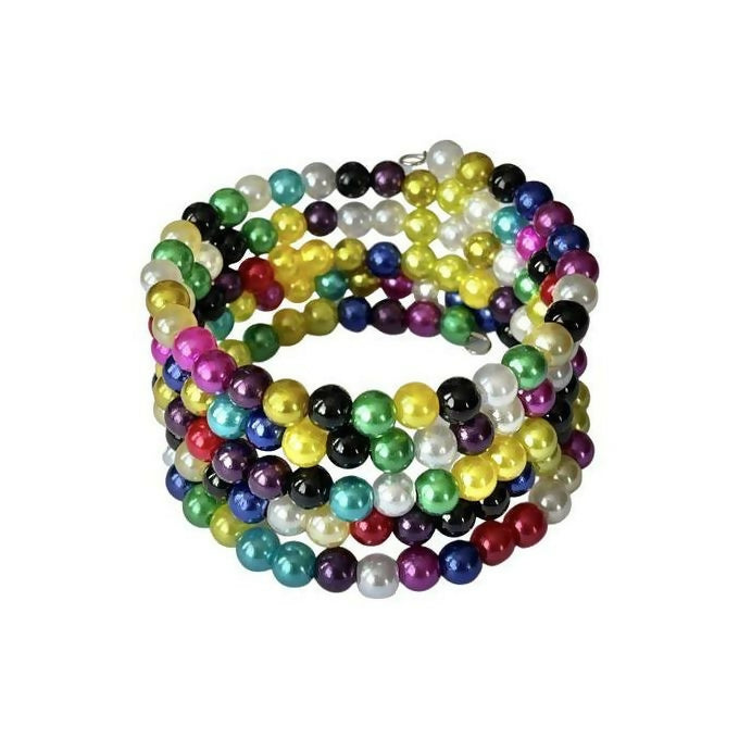 Multicoloured 5-Row Multilayer Bangle