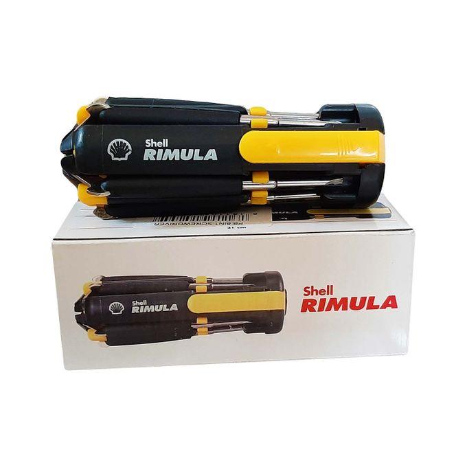 Shell Rimula 8 In 1 Multi-Screwdrivers With Flashlight Repair Tools Set