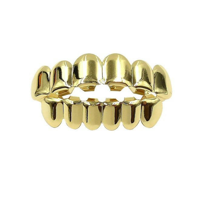 Fashion Gold Grillz/Slugs 24 K Gold Plated (TOP&BOTTOM)
