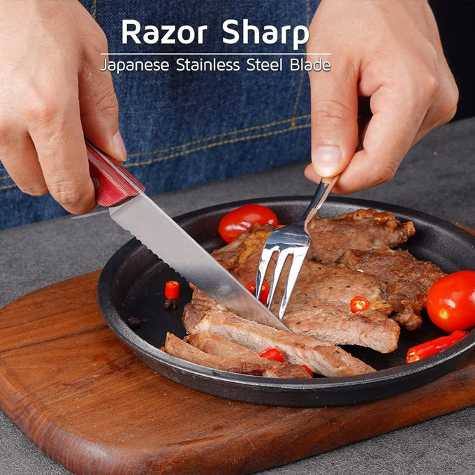 Ausbeinmesser high quality steak knife with wooden profile water proof handle