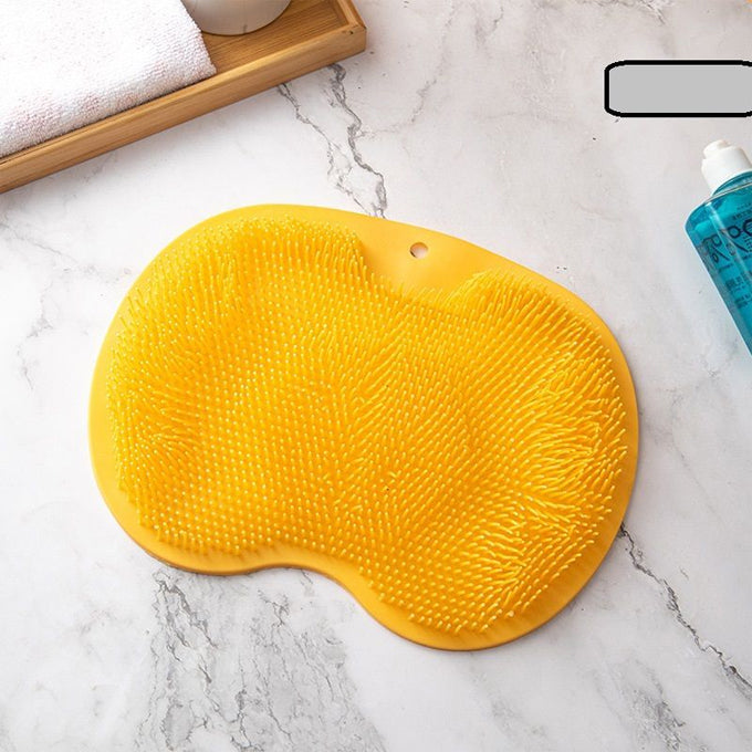 New Wall Mounted Back Scrubber, Silicone Bath Massage Cushion Brush with Suction Cups