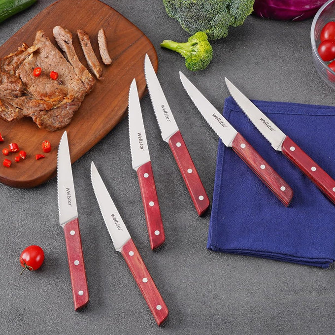 Ausbeinmesser high quality steak knife with wooden profile water proof handle