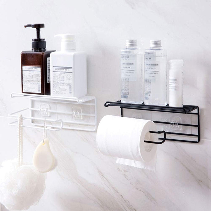 Sticker Self Adhesive Wall Mounted Tissue/Toilet Paper Holder in Bathroom with Mobile Stand