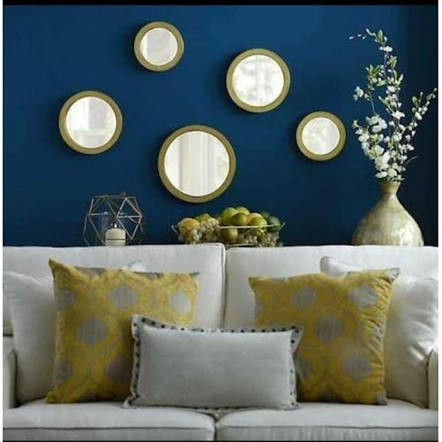 5 in 1 Decor Mirrors, Wide Circle Mirror for Wall Decor - Living Room Mirrors - Wall Mirrors Decorative - Round Mirror for Wall Decor