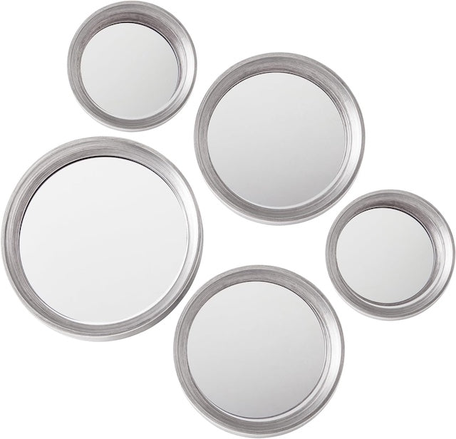5 in 1 Decor Mirrors, Wide Circle Mirror for Wall Decor - Living Room Mirrors - Wall Mirrors Decorative - Round Mirror for Wall Decor