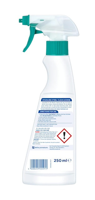 Dr Beckmann Stainless Steel Clean & Shine Degreases With High Dissolving Power - Made In Germany - Active Foam