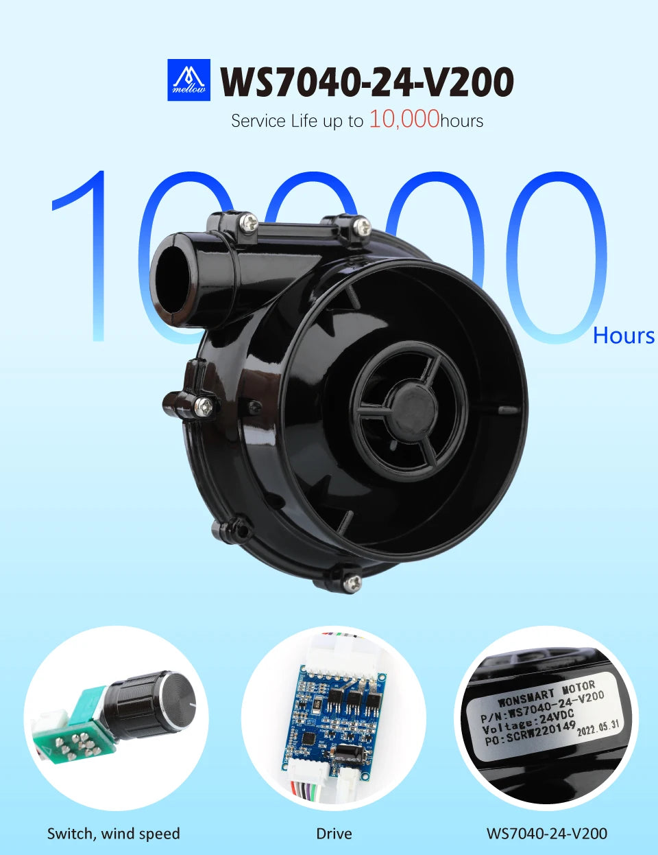 BIGTREETECH Universele Turbo Kit 24V Borstelloze Centrifugaal Luchtblazer WS7040 BLDC Ventilator 6.5kpa Blaaskit met Universele Controller Adapter & Luchtfilter 3D Printer Onderdeel voor Voron2.4 BIGTREETECH Universele Turbo Kit 24V Borstelloze Centrifugaal Luchtblazer WS7040 BLDC Ventilator 6.5kpa Blaaskit met Universele Controller Adapter & Luchtfilter 3D Printer Onderdeel voor Voron2.4