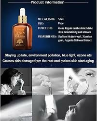 Disaar Argan Oil Anti-Aging, Fast Repairing Facial Serum with Hyaluronic Acid 55ml