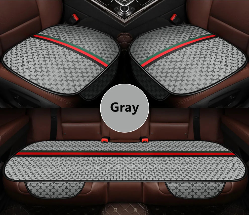 2021 new car seat four seasons universal three-piece single-piece polyester fiber car seat cushion winter cute rear trolley mat