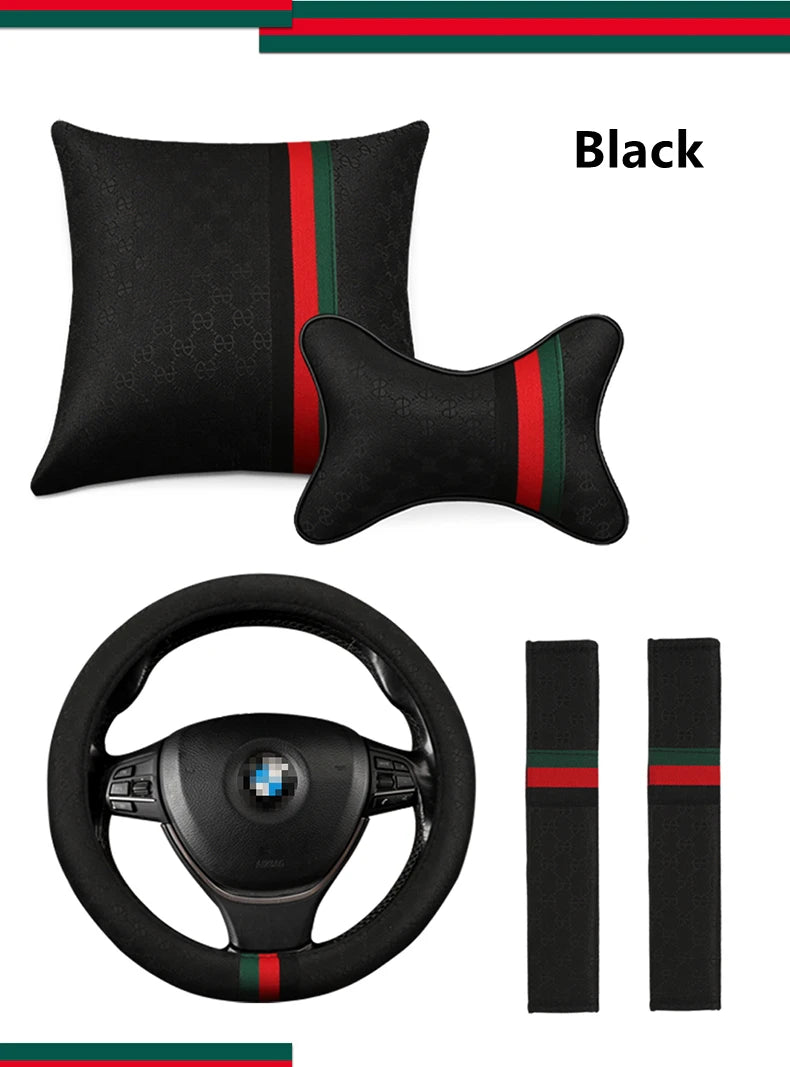 2021 new car seat four seasons universal three-piece single-piece polyester fiber car seat cushion winter cute rear trolley mat