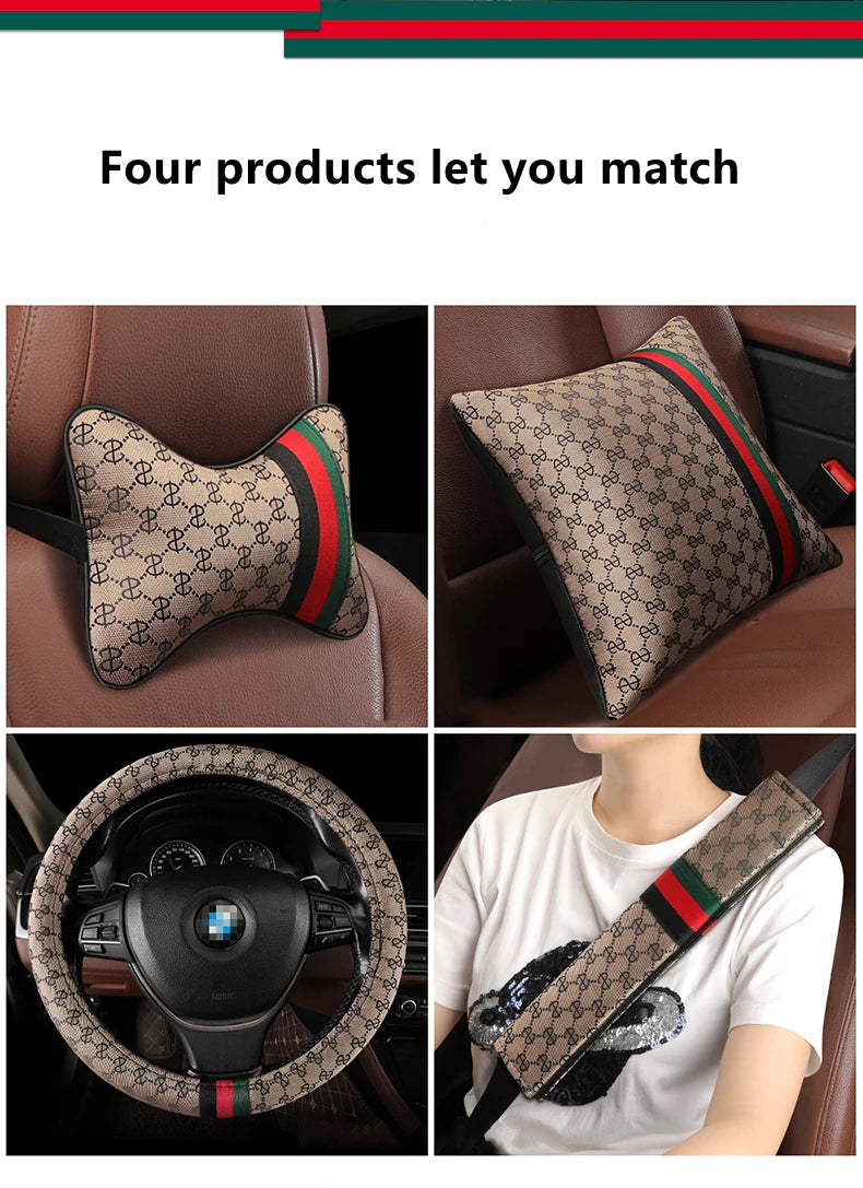 2021 new car seat four seasons universal three-piece single-piece polyester fiber car seat cushion winter cute rear trolley mat