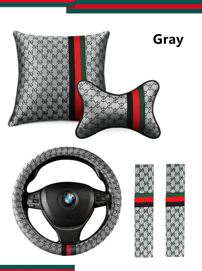 2021 new car seat four seasons universal three-piece single-piece polyester fiber car seat cushion winter cute rear trolley mat
