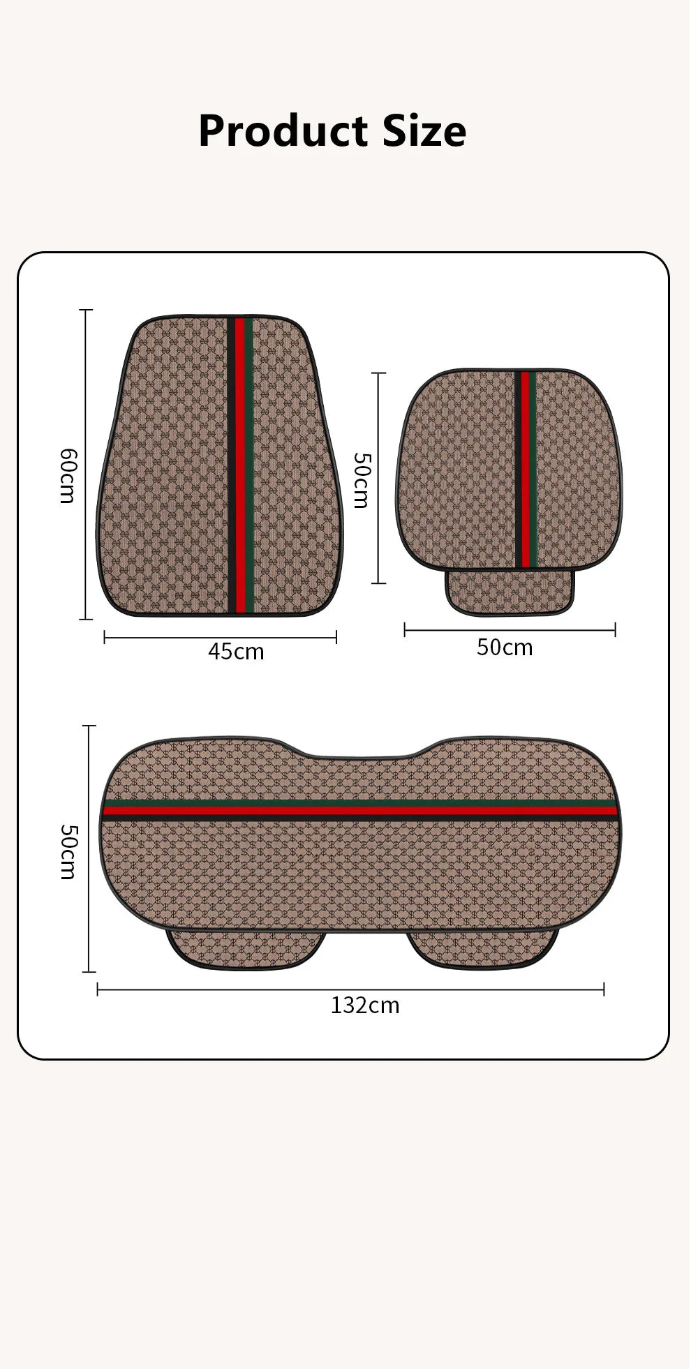 2021 new car seat four seasons universal three-piece single-piece polyester fiber car seat cushion winter cute rear trolley mat