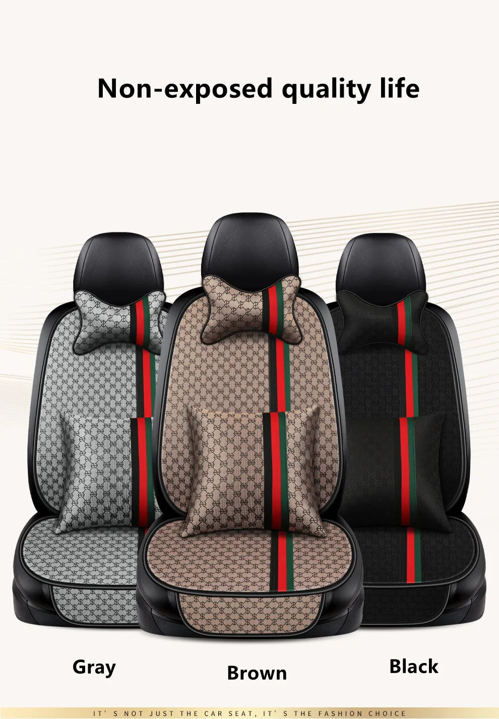2021 new car seat four seasons universal three-piece single-piece polyester fiber car seat cushion winter cute rear trolley mat
