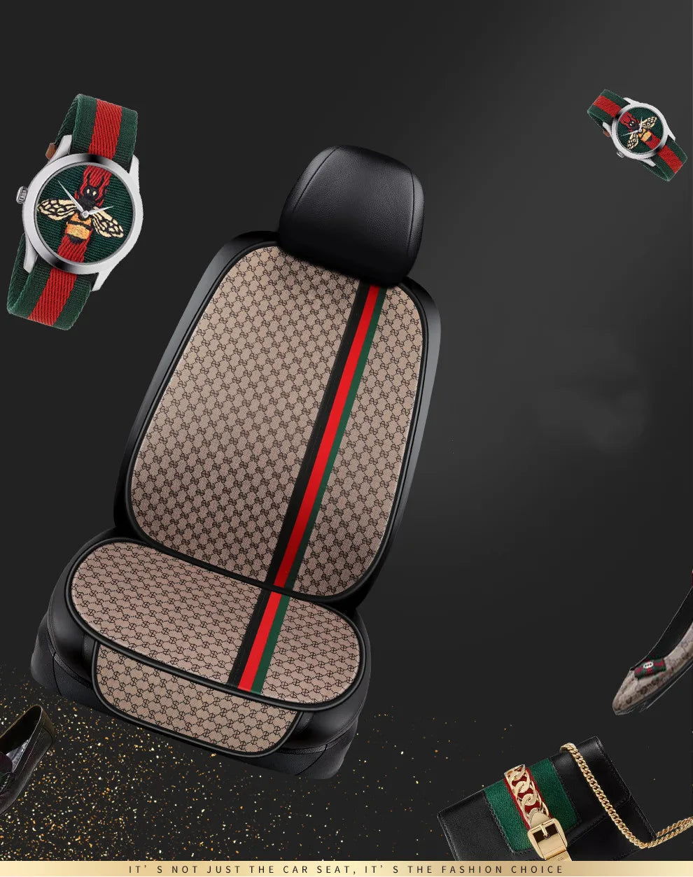 2021 new car seat four seasons universal three-piece single-piece polyester fiber car seat cushion winter cute rear trolley mat