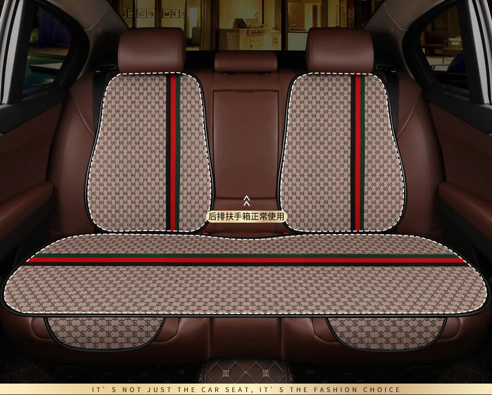 2021 new car seat four seasons universal three-piece single-piece polyester fiber car seat cushion winter cute rear trolley mat
