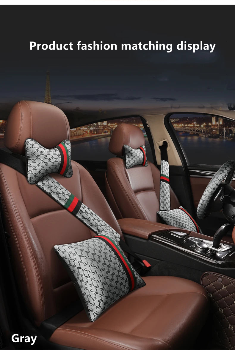 2021 new car seat four seasons universal three-piece single-piece polyester fiber car seat cushion winter cute rear trolley mat