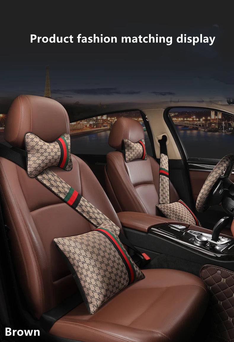 2021 new car seat four seasons universal three-piece single-piece polyester fiber car seat cushion winter cute rear trolley mat