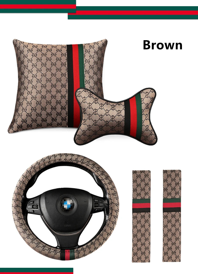 2021 new car seat four seasons universal three-piece single-piece polyester fiber car seat cushion winter cute rear trolley mat