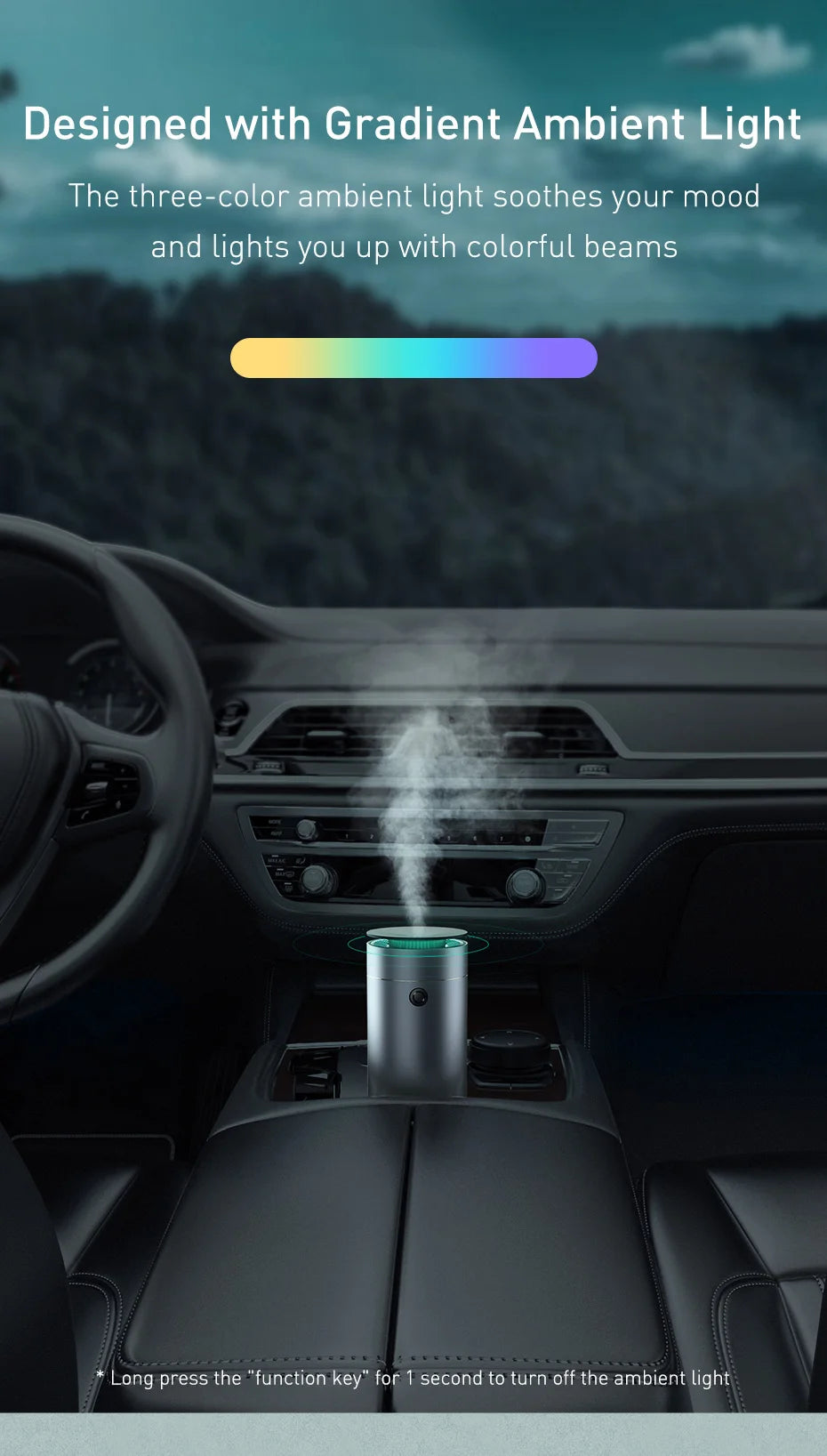 Baseus Car Diffuser Humidifier Auto Air Purifier Aromo Air Freshener w ...