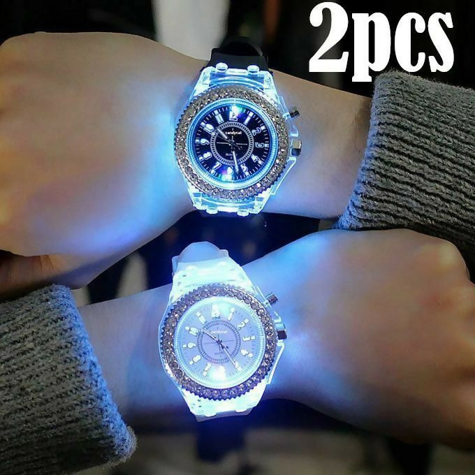 Geneva Luminous Wrist Watch Silicone Led Ladies Women