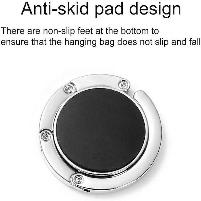 Crystal Bag Holder, Portable Bag Desk Hanging Clip, Foldable Bag Holder for Bags, Crystal Accessories Holder, Practical Metal Organizer Hook