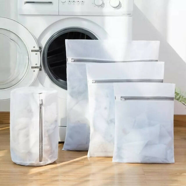Durable 6 in 1 Mesh Laundry Bags, High-Quality Double Mesh Laundry Bag, Zipper Protection Design