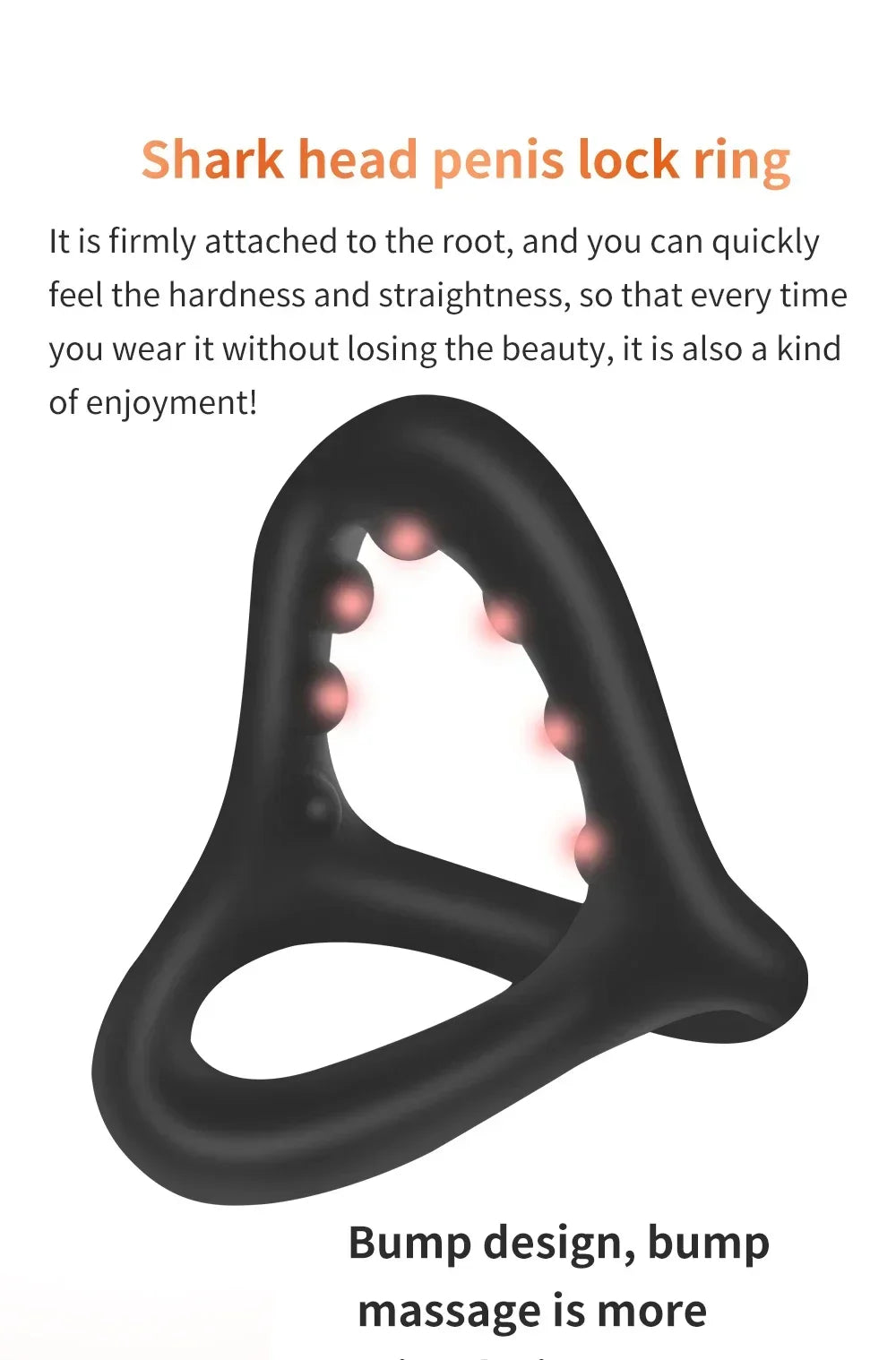 Silicone Penis Rings Cock Ring Erection Enhancing Triangular Penis Ring With Massage Beads Delayed Ejaculation Sex Toys For Men