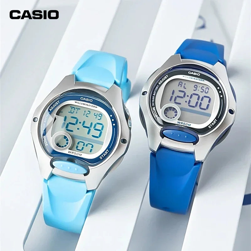 Casio LW 200 Sports Elementary School Girls Boys Cute South Korea Ins Wind Waterproof Digital Watch Stopwatch Calendar Display