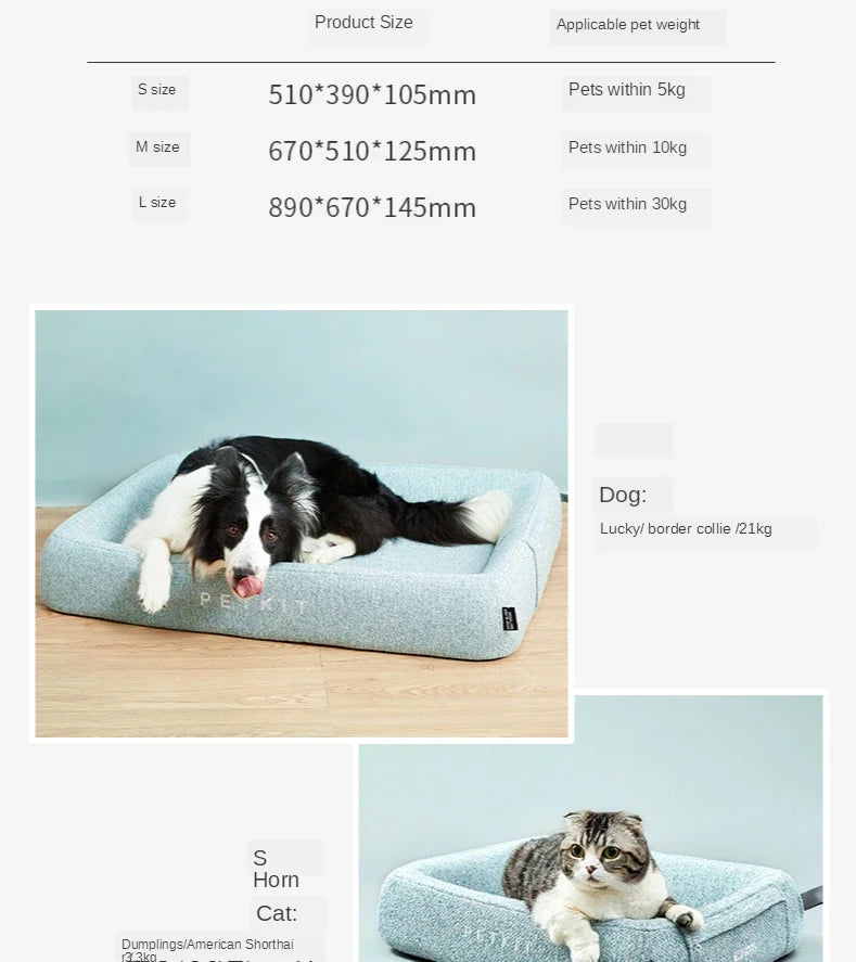 Deep Sleep Mattress Cooling Dog Beds Cat Beds Memory Foam A/B Double-sided Inner Pad All Seasons Breathable Mattress