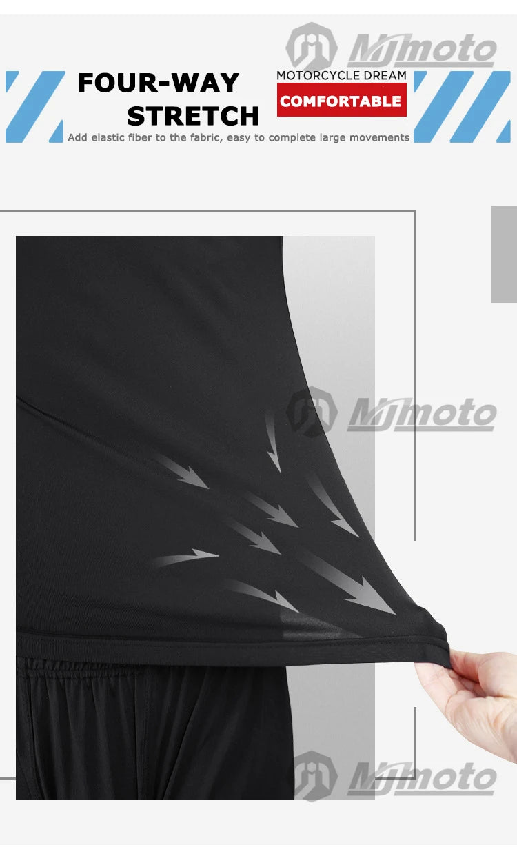 MOTOCENTRIC Motorcycle Underwear Quick-Drying Set Men's Motorcycle Sweat Clothes Base Layers Tight Long Johns Tops & Pants Set