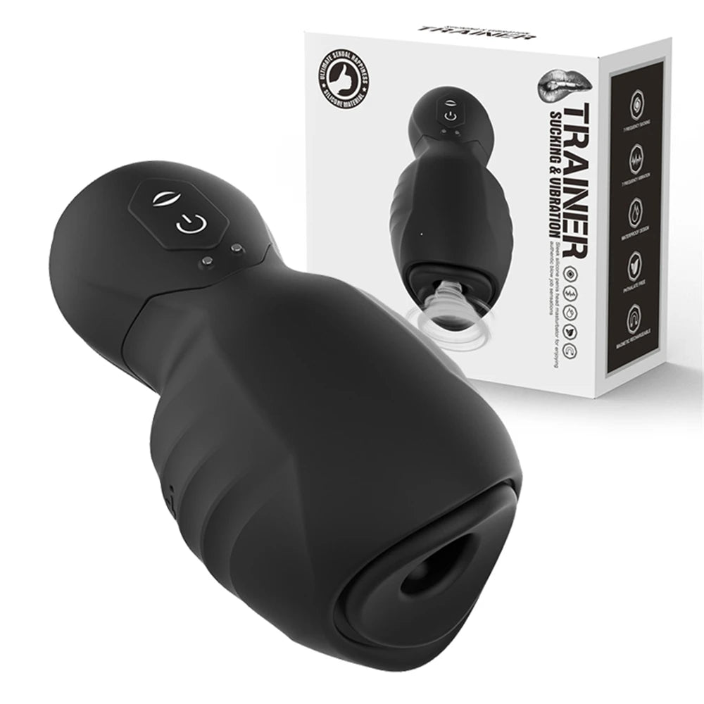 Automatic Male Masturbator Vagina Pussy Sucking Vibration Massager Real Penis Blowjob Masturbation Cup Adult Sex Toys For Men18
